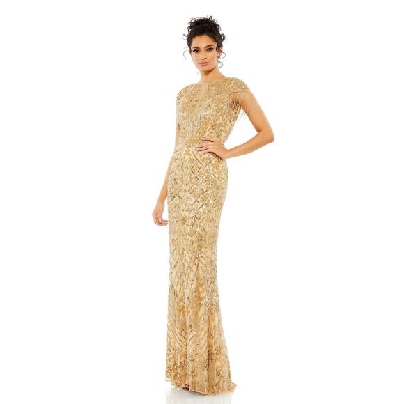 Mac Duggal 4715 - Cap Sleeve Sequin Dress AMAZING !!!! SZ 16 - Picture 2 of 3